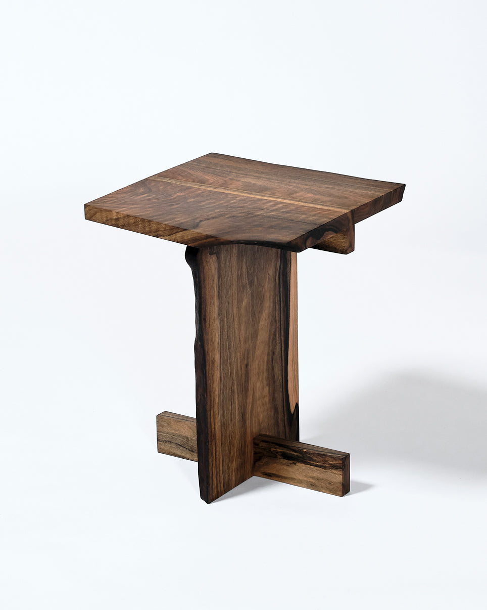 Time for Tea sidetable, walnut live edges