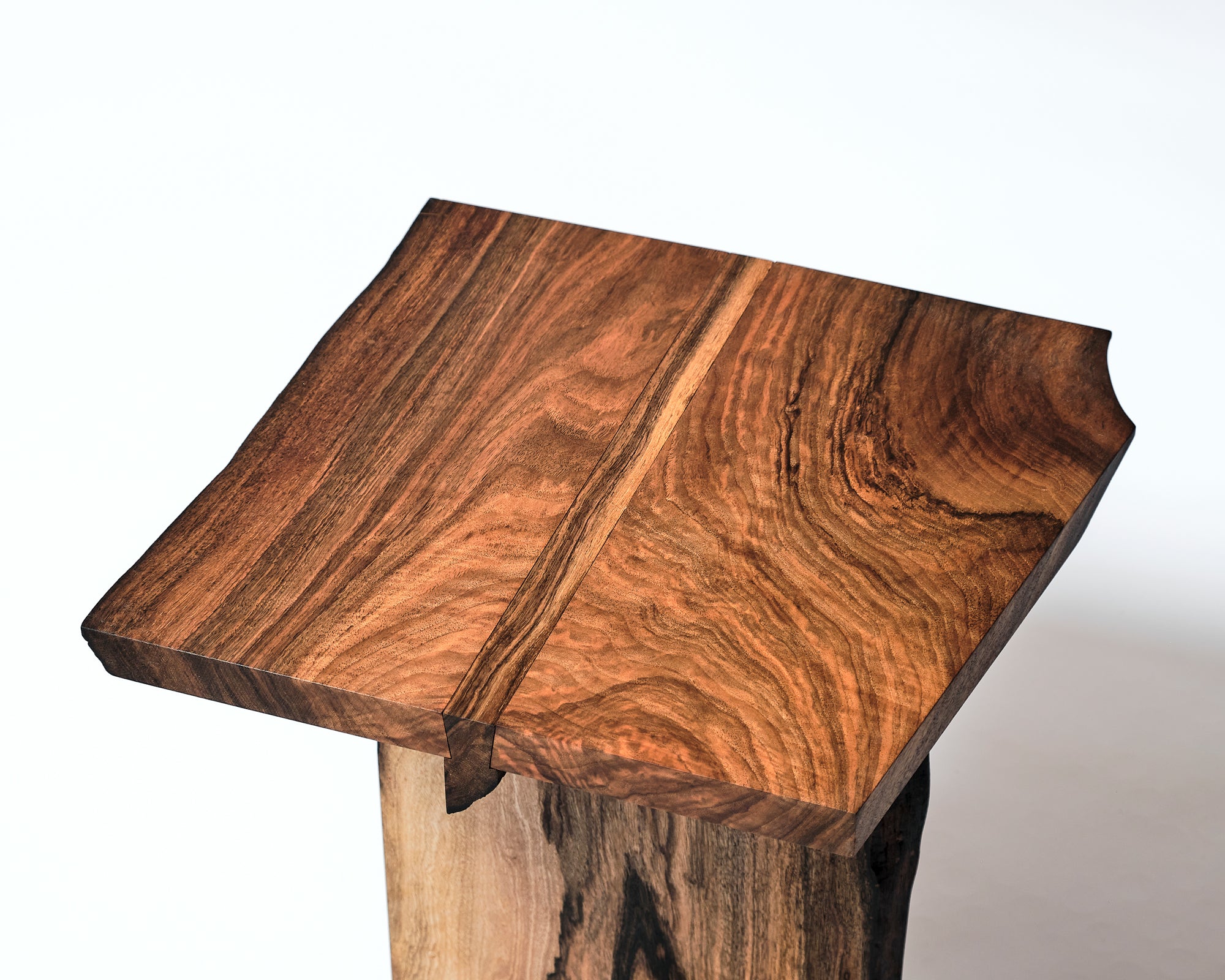 Time for Tea sidetable, walnut live edges