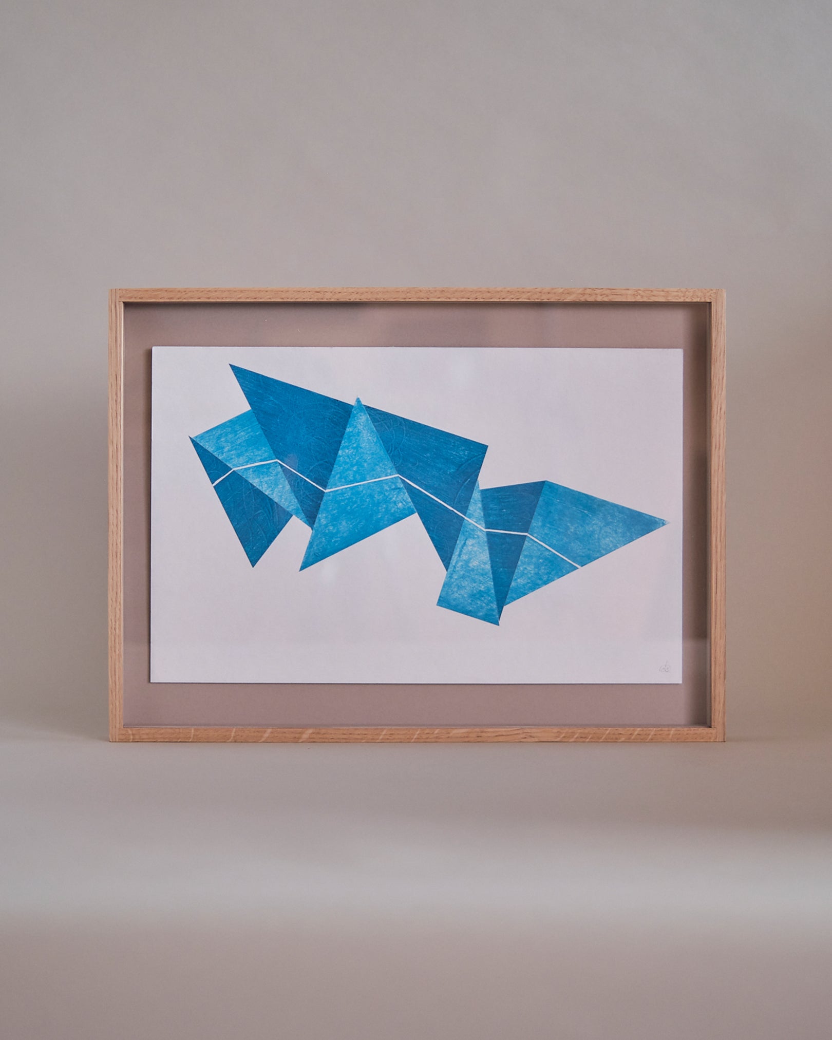 Cut Shapes #3, framed