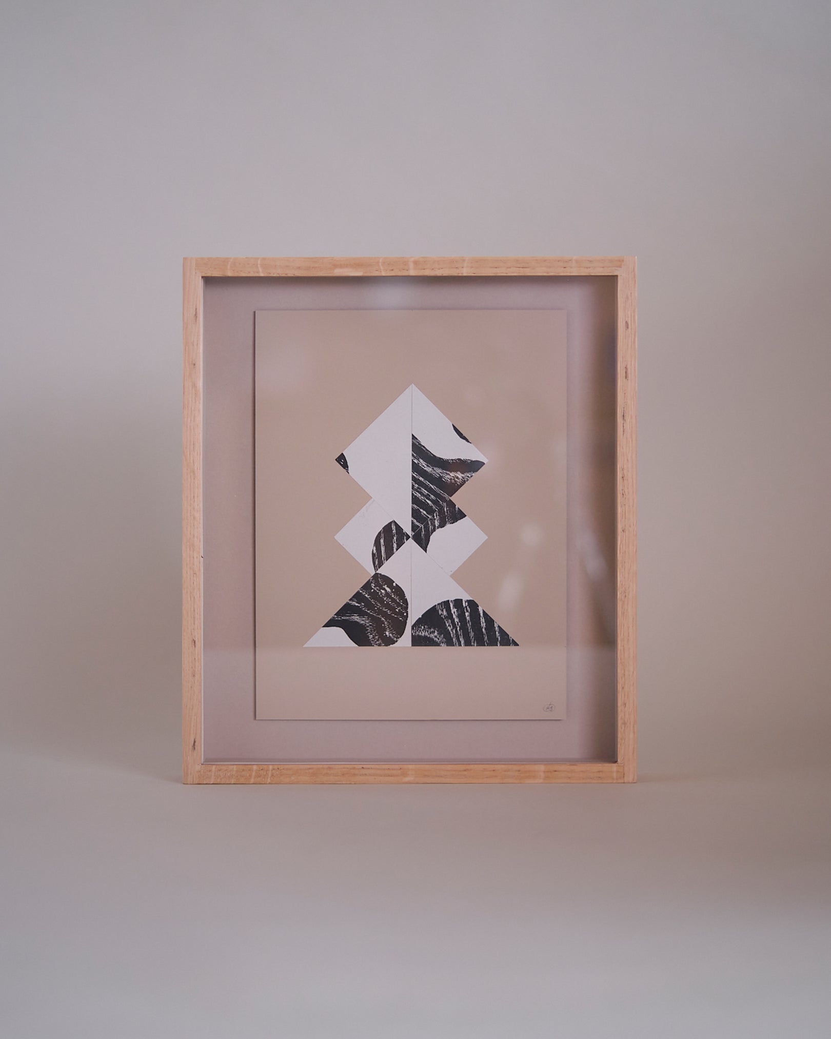 Cut Shapes #7, framed