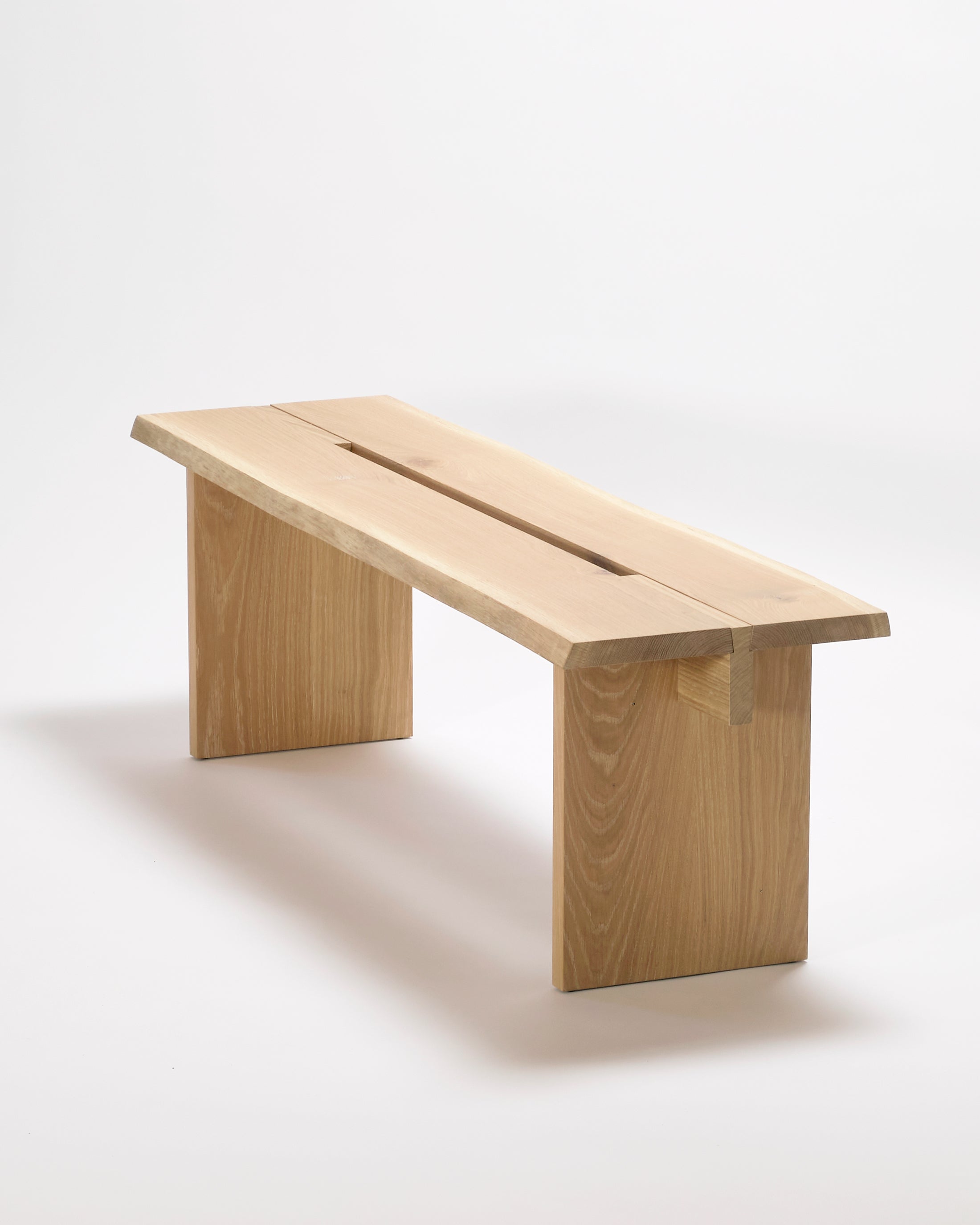 Sample Time for Tea bench, oak with live edge