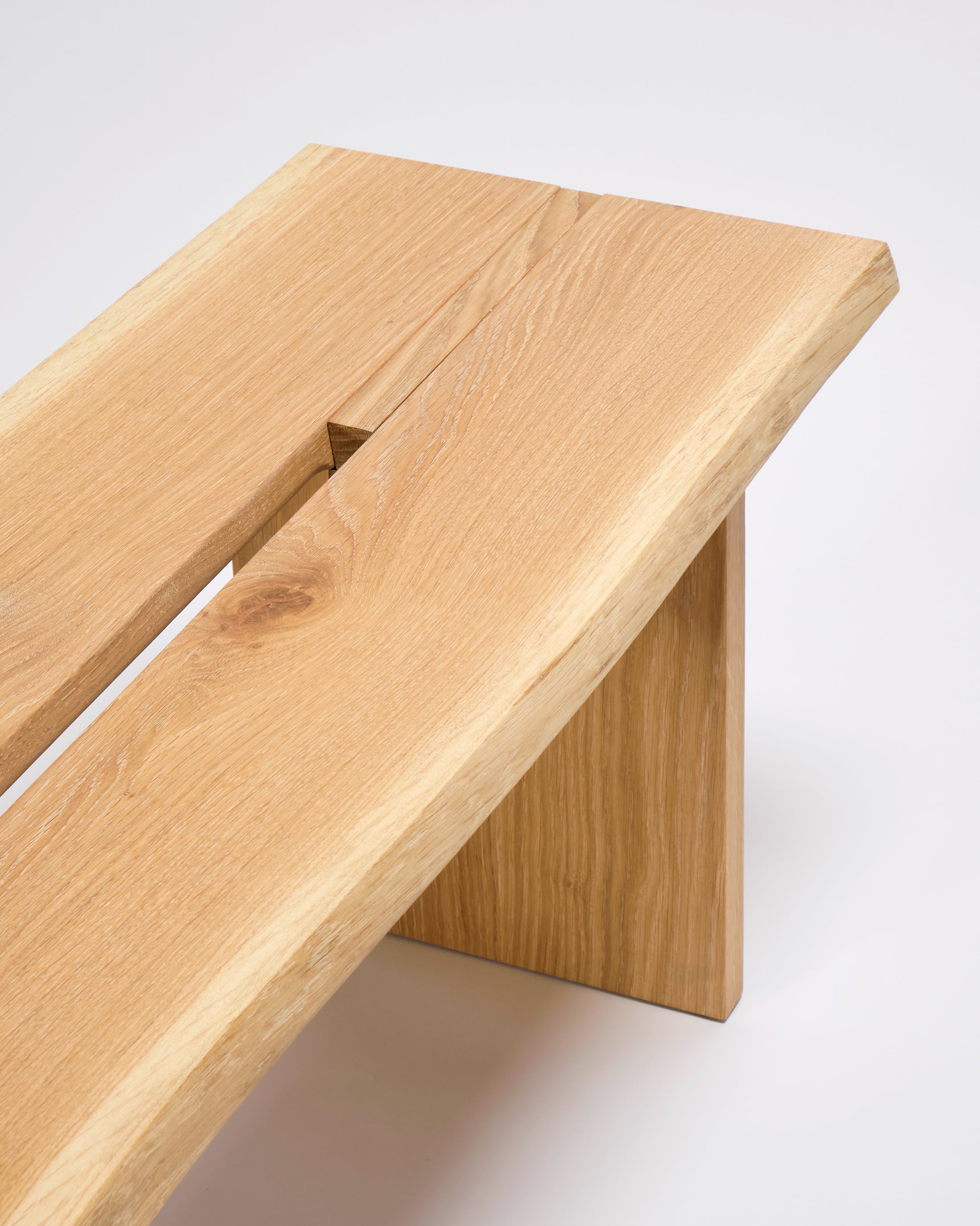 Sample Time for Tea bench, oak with live edge