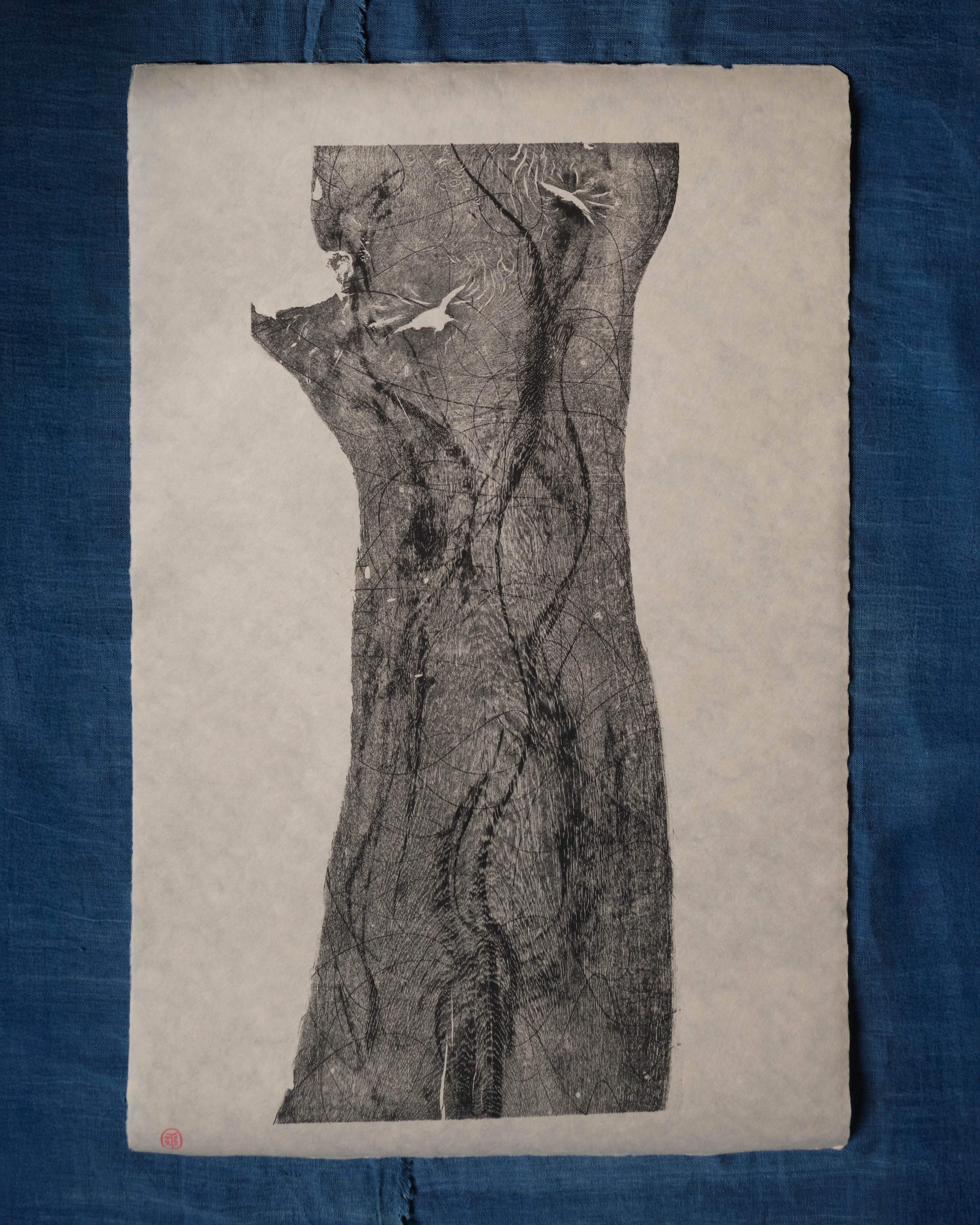 Oak print OB09, offcuts wiggle twice